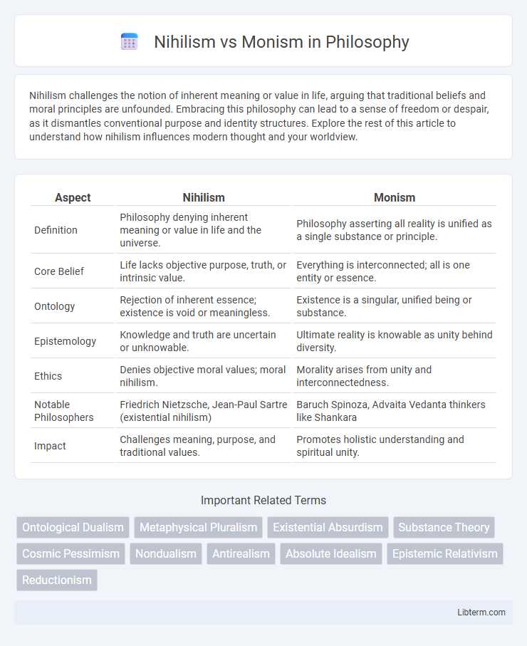 Monism vs Nihilism in Philosophy - What is The Difference?
