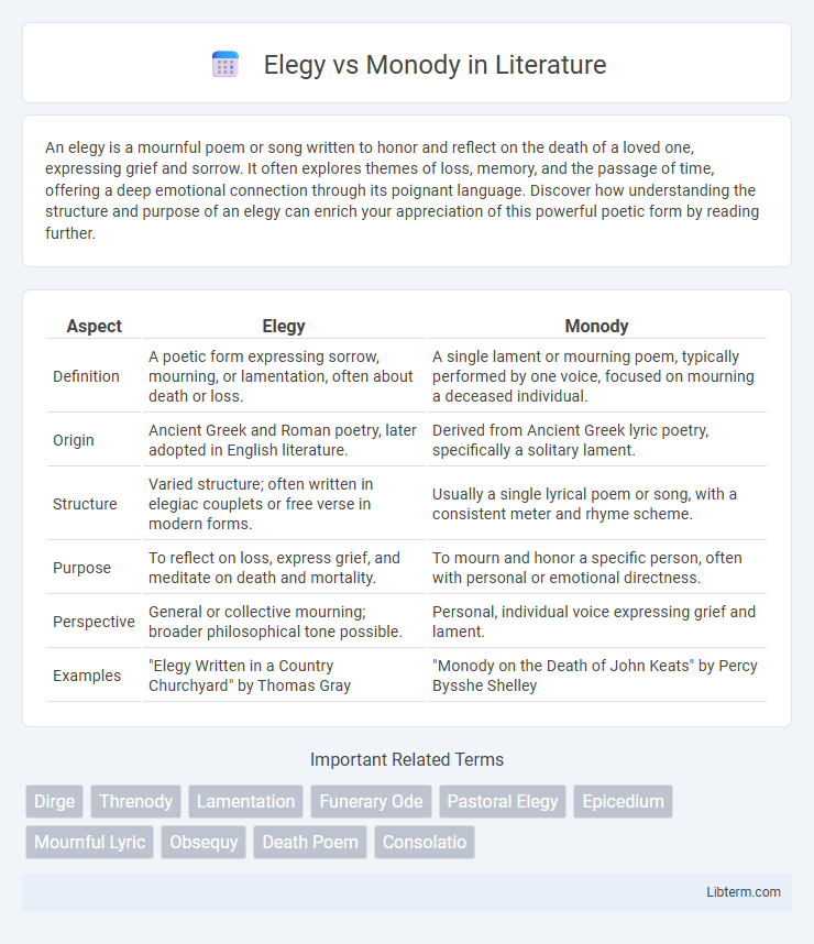 Monody vs Elegy in Literature - What is The Difference?