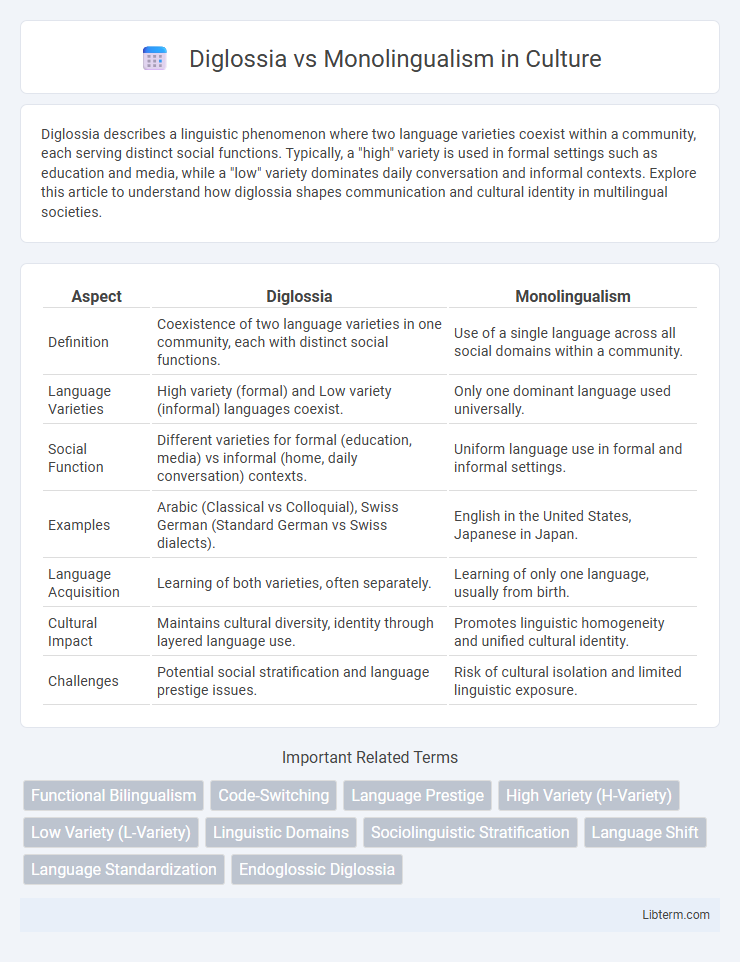 Monolingualism vs Diglossia in Culture - What is The Difference?