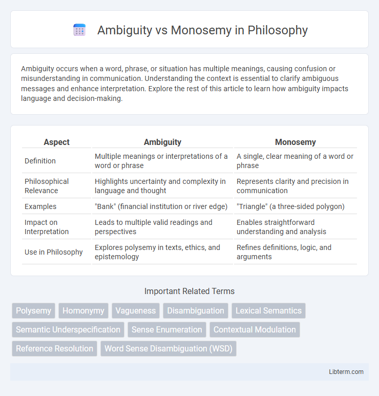 Monosemy vs Ambiguity in Philosophy - What is The Difference?