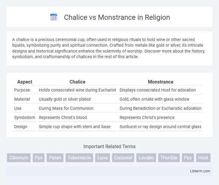 Monstrance vs Chalice in Religion - What is The Difference?
