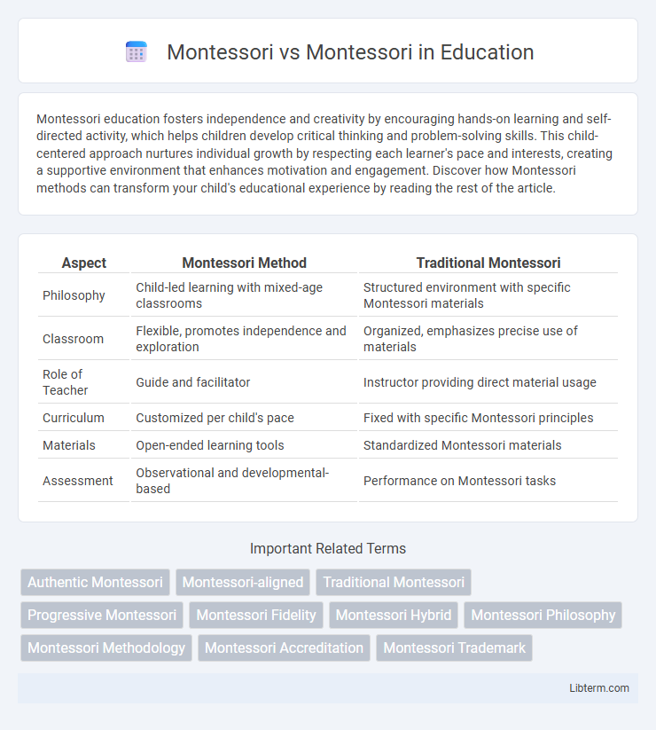 Montessori vs Montessori in Education - What is The Difference?