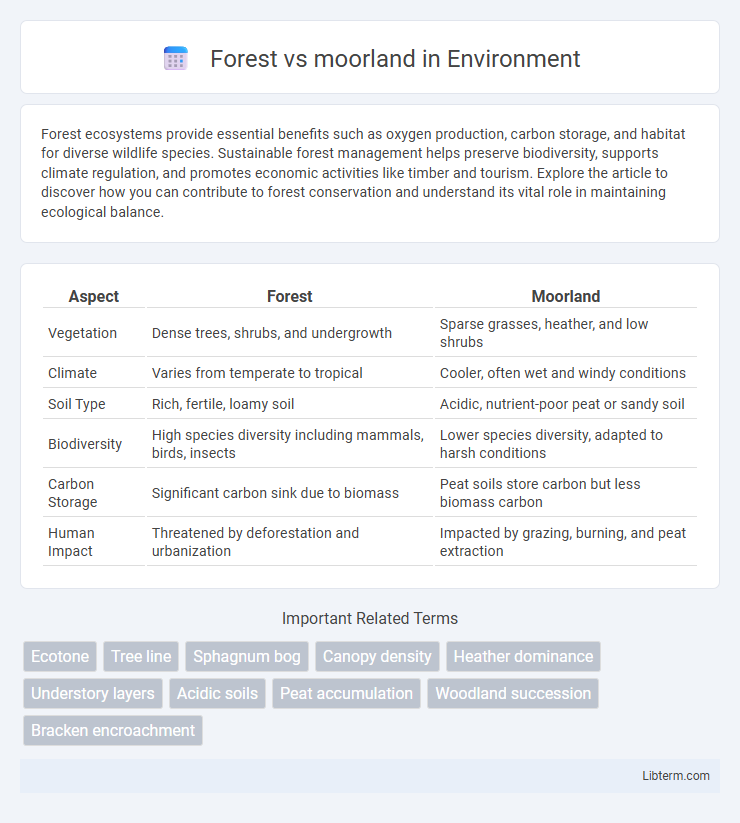 moorland vs Forest in Environment - What is The Difference?