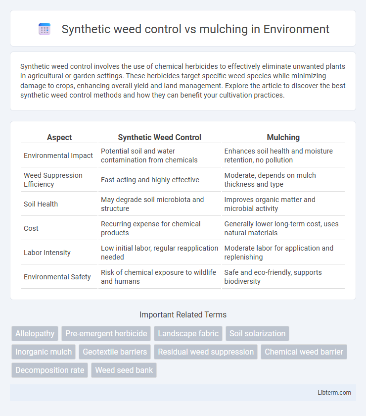 mulching vs Synthetic weed control in Environment - What is The Difference?
