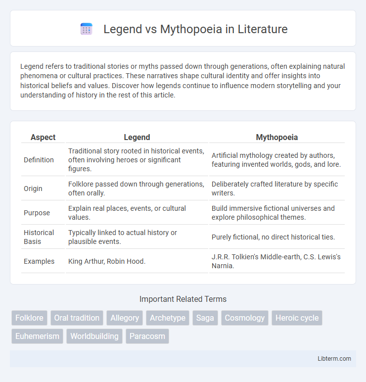 Mythopoeia vs Legend in Literature - What is The Difference?