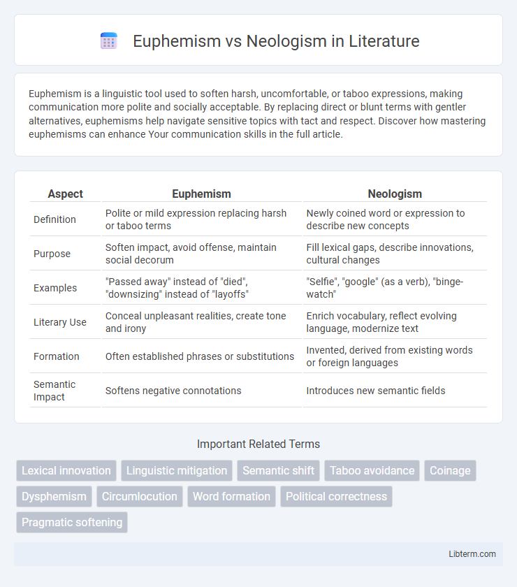 Neologism vs Euphemism in Literature - What is The Difference?