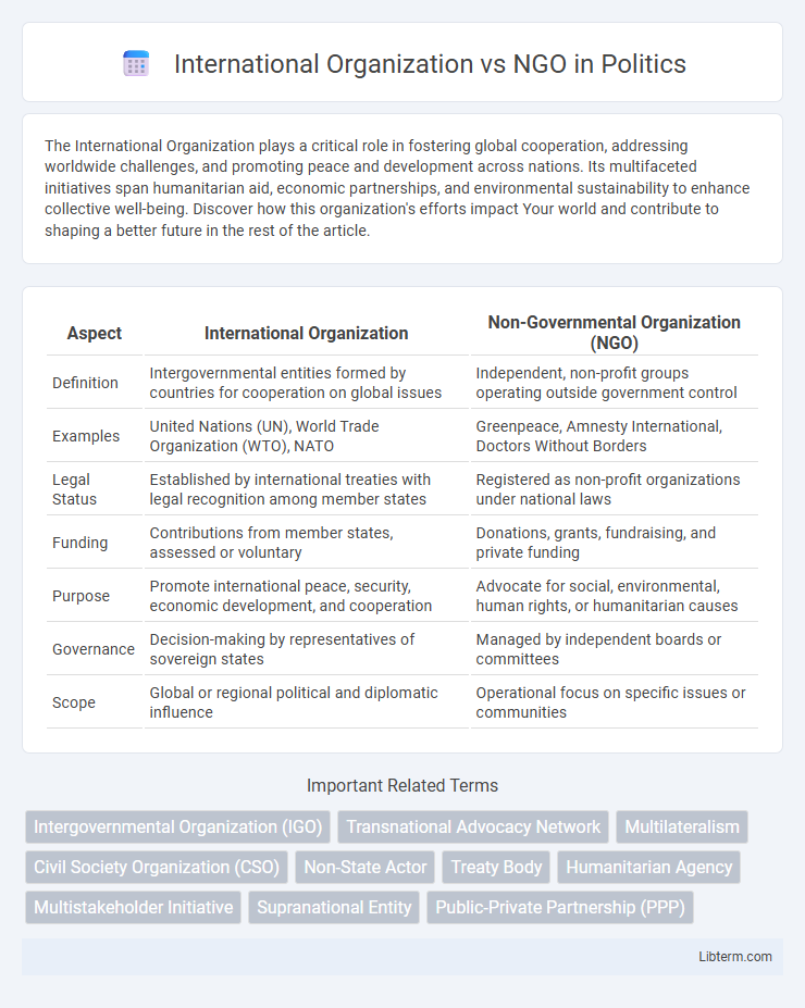 NGO vs International Organization in Politics - What is The Difference?