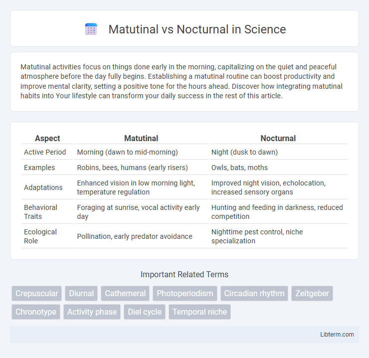 Nocturnal vs Matutinal in Science - What is The Difference?