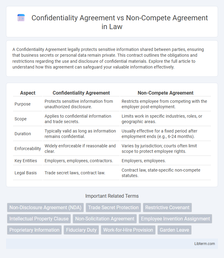 Non-Compete Agreement vs Confidentiality Agreement in Law - What is The Difference?