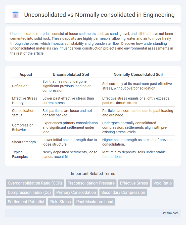Normally consolidated vs Unconsolidated in Engineering - What is The Difference?