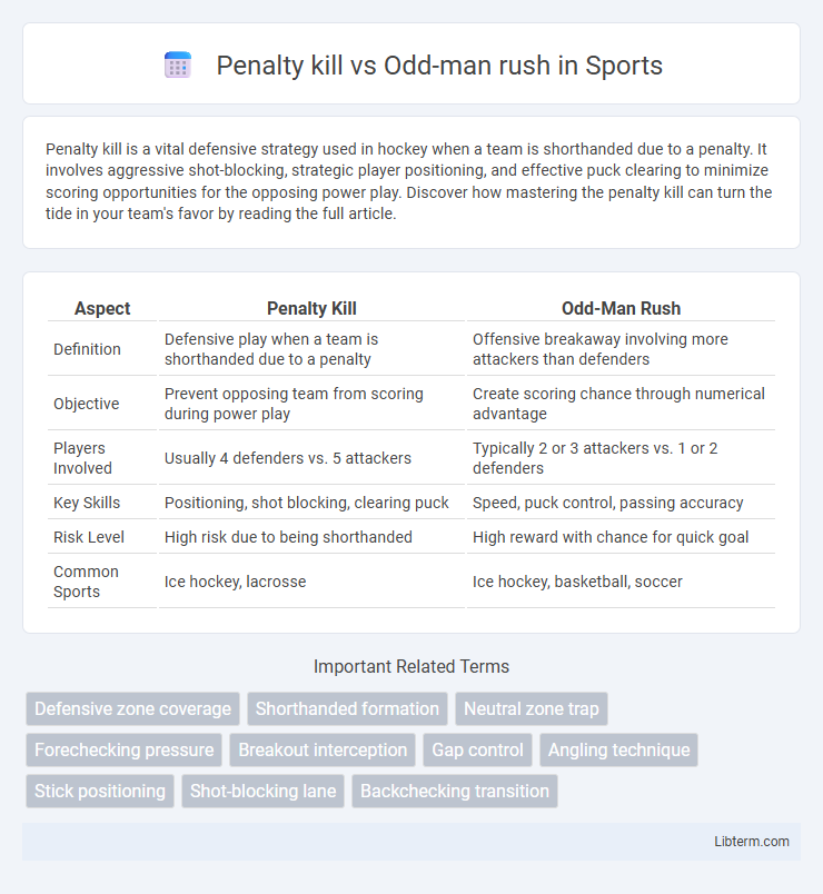Odd-man rush vs Penalty kill in Sports - What is The Difference?