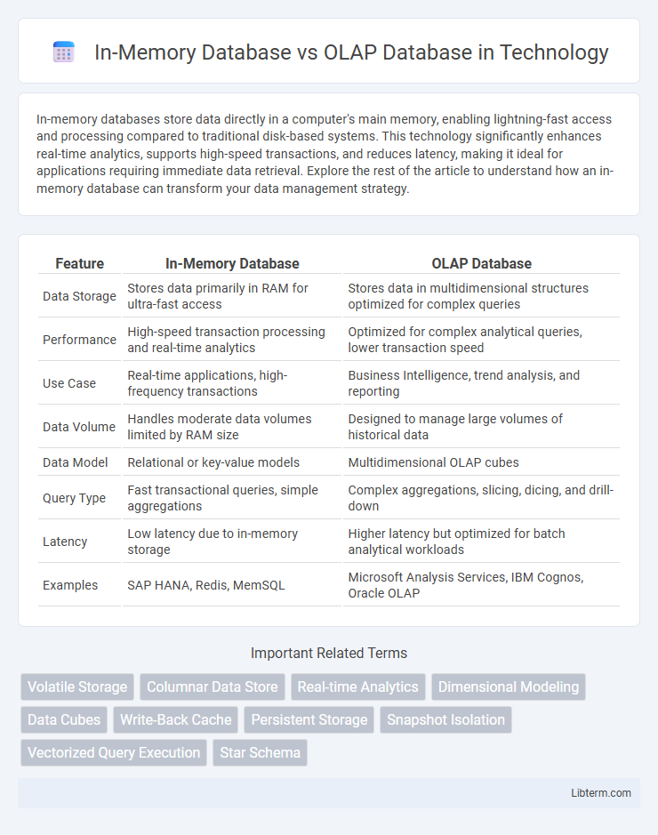 OLAP Database vs In-Memory Database in Technology - What is The Difference?