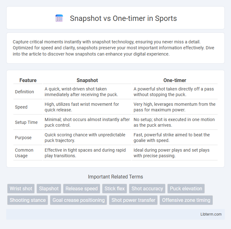 One-timer vs Snapshot in Sports - What is The Difference?