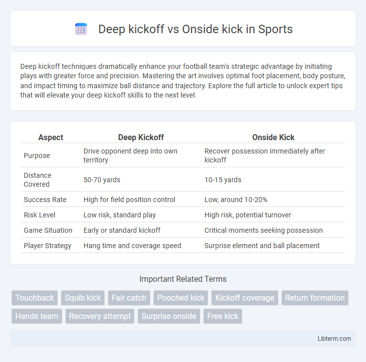 Onside kick vs Deep kickoff in Sports - What is The Difference?