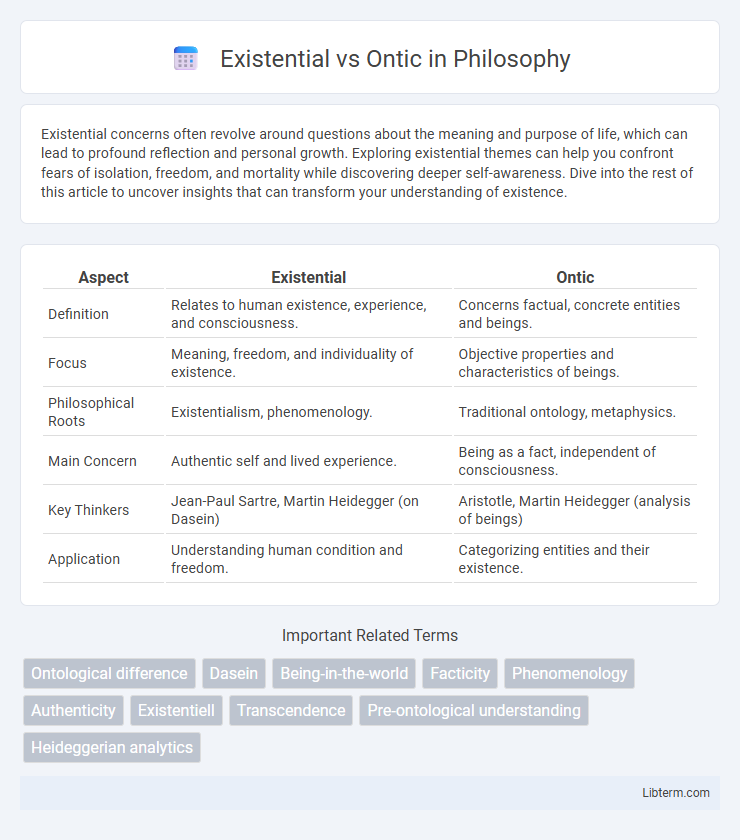 Ontic vs Existential in Philosophy - What is The Difference?