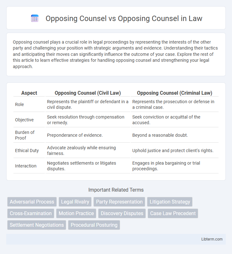 Opposing Counsel vs Opposing Counsel in Law - What is The Difference?