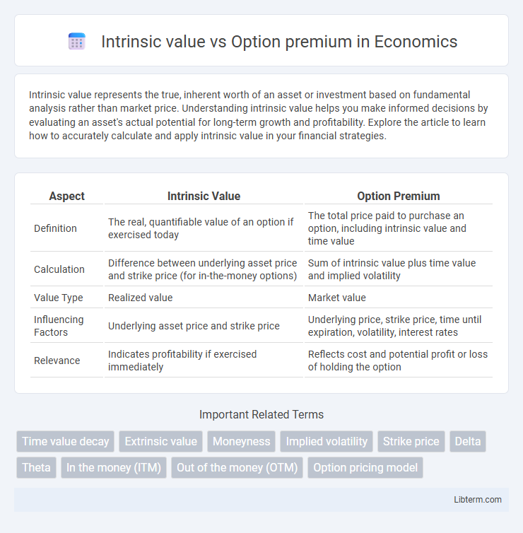 Option premium vs Intrinsic value in Economics - What is The Difference?