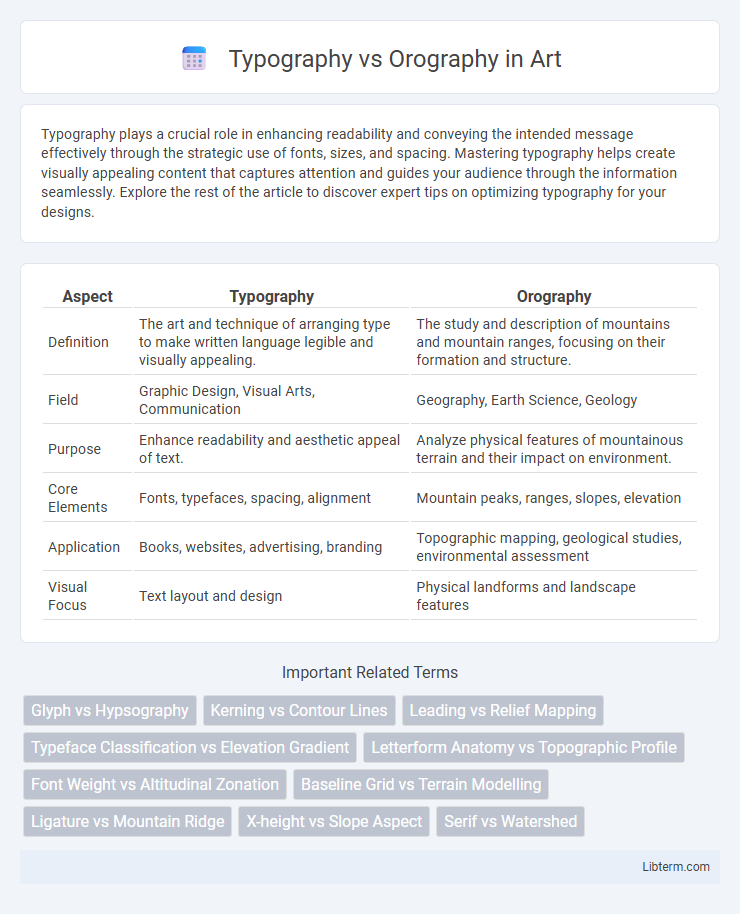 Orography vs Typography in Art - What is The Difference?