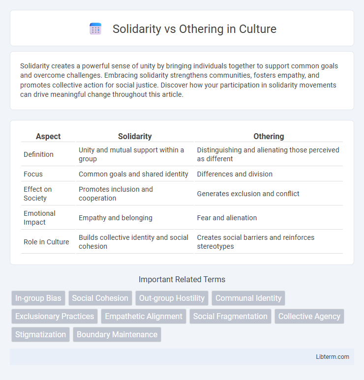 Othering vs Solidarity in Culture - What is The Difference?