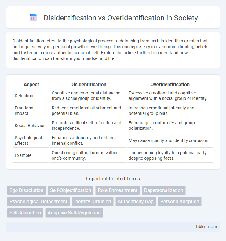 Overidentification vs Disidentification in Society - What is The Difference?