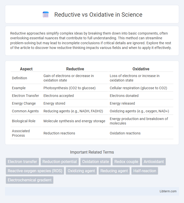 Oxidative vs Reductive in Science - What is The Difference?