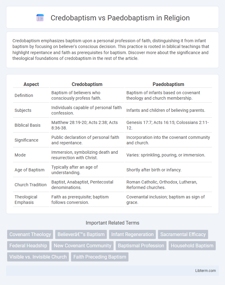 Paedobaptism vs Credobaptism in Religion - What is The Difference?