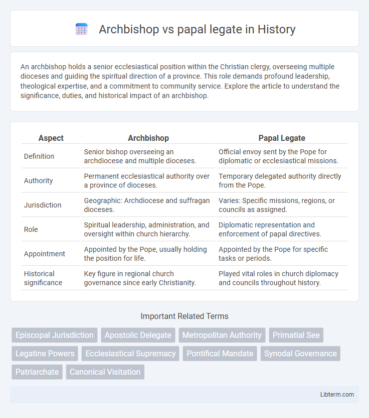 papal legate vs Archbishop in History - What is The Difference?