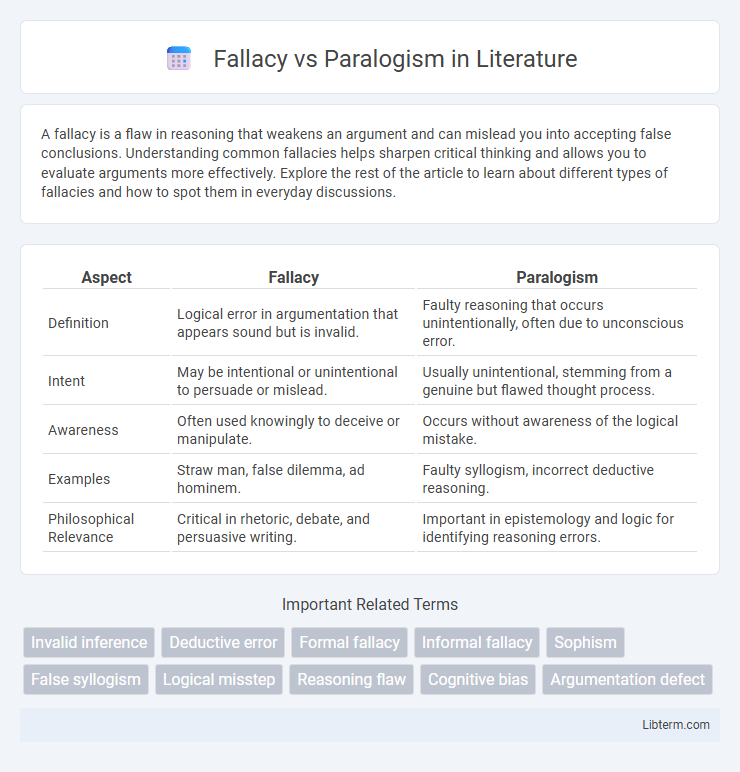 Paralogism vs Fallacy in Literature - What is The Difference?