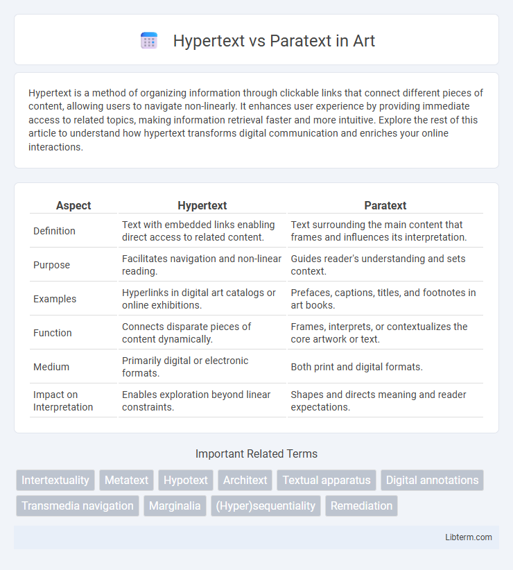 Paratext vs Hypertext in Art - What is The Difference?