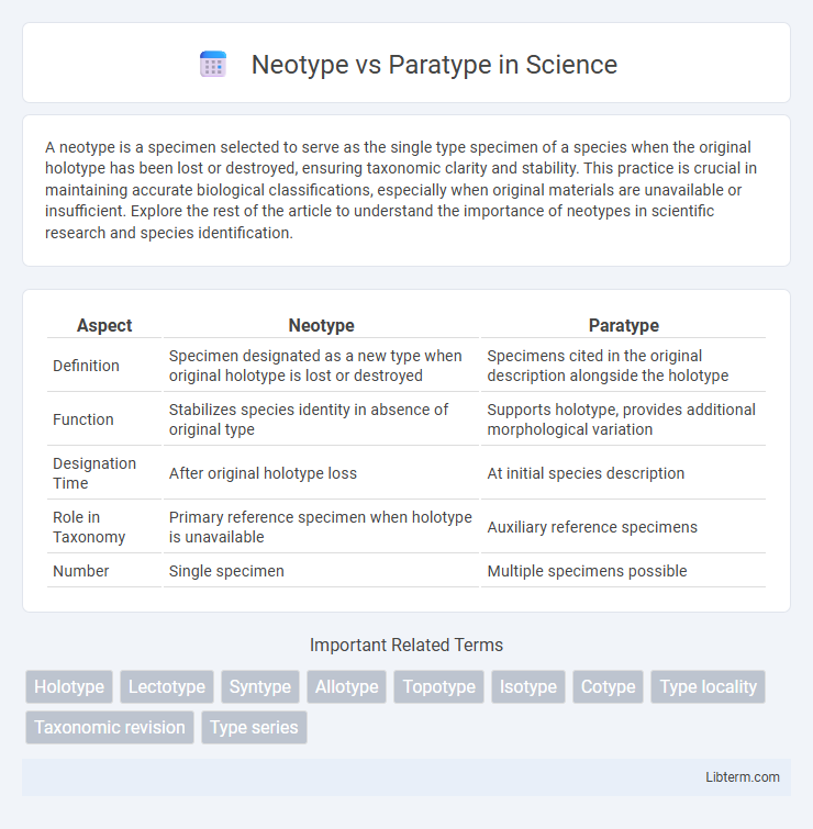 Paratype vs Neotype in Science - What is The Difference?