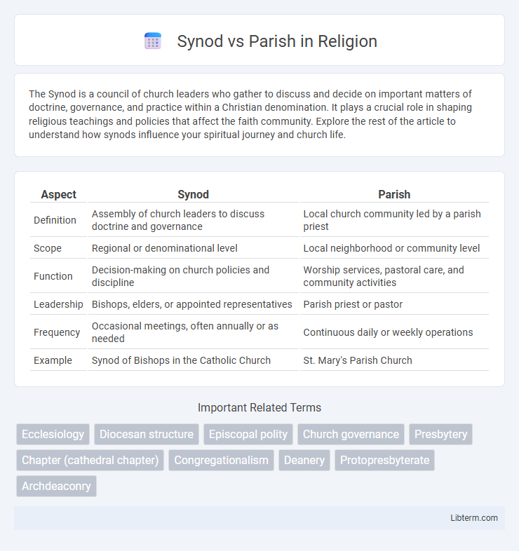 Parish vs Synod in Religion - What is The Difference?