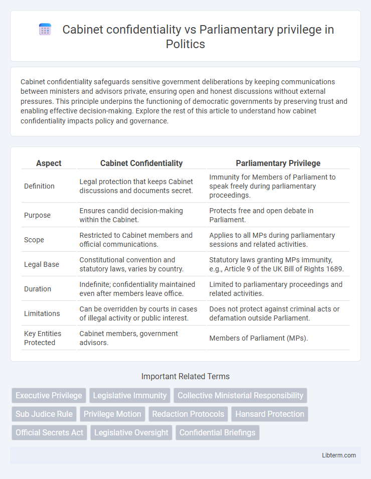 Parliamentary privilege vs Cabinet confidentiality in Politics - What is The Difference?