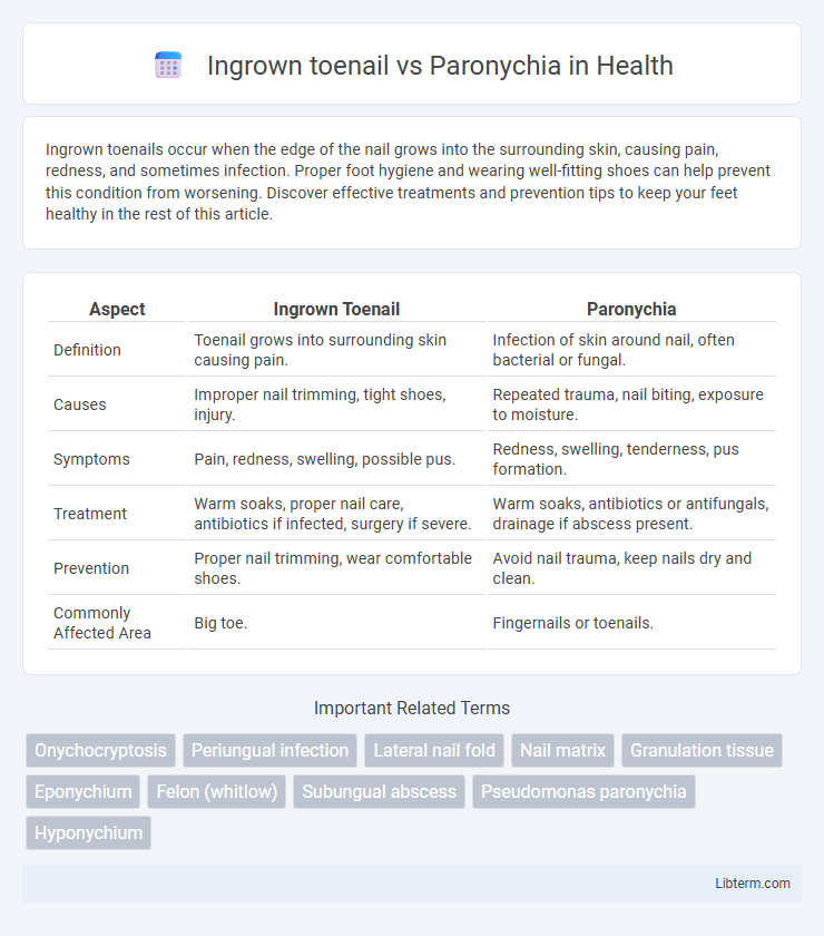 Paronychia vs Ingrown toenail in Health - What is The Difference?