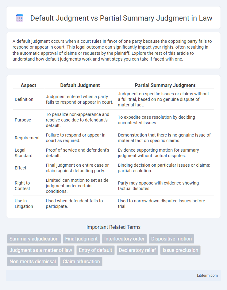 Partial Summary Judgment vs Default Judgment in Law - What is The Difference?