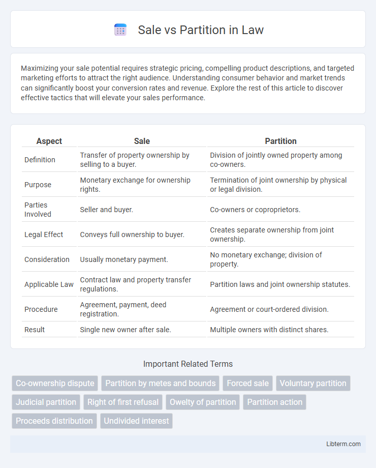 Partition vs Sale in Law - What is The Difference?
