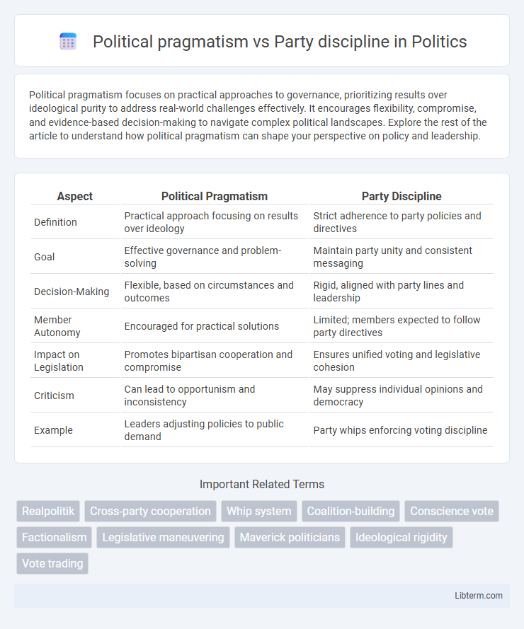 Party discipline vs Political pragmatism in Politics - What is The Difference?
