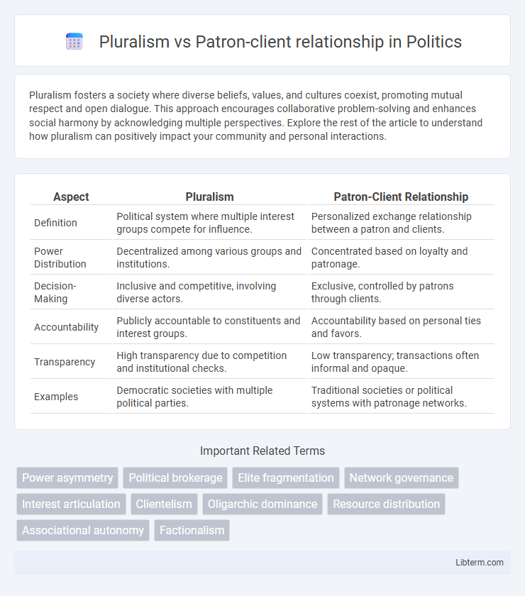 Patron-client relationship vs Pluralism in Politics - What is The Difference?