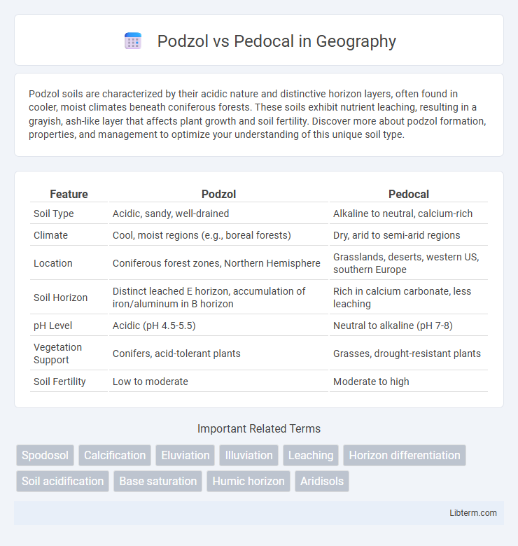 Pedocal vs Podzol in Geography - What is The Difference?