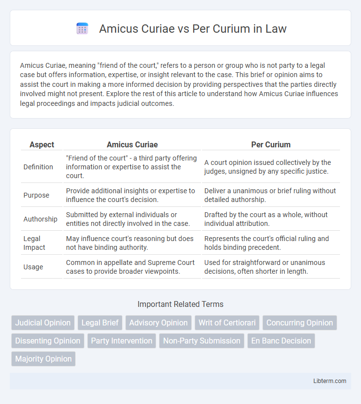 Per Curium vs Amicus Curiae in Law - What is The Difference?