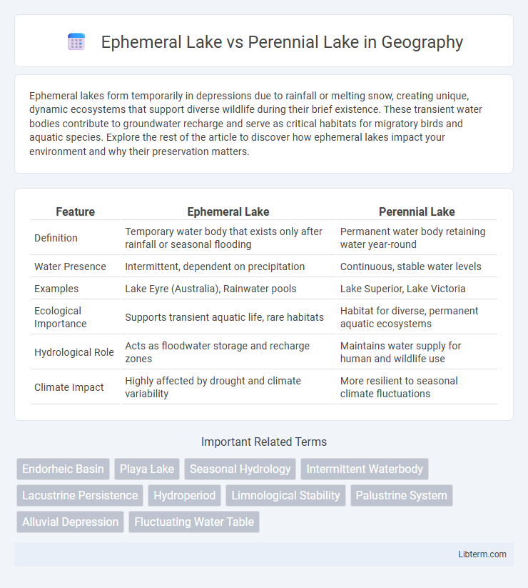 Perennial Lake vs Ephemeral Lake in Geography - What is The Difference?