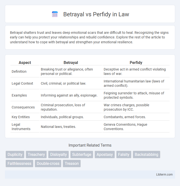 Perfidy vs Betrayal in Law - What is The Difference?
