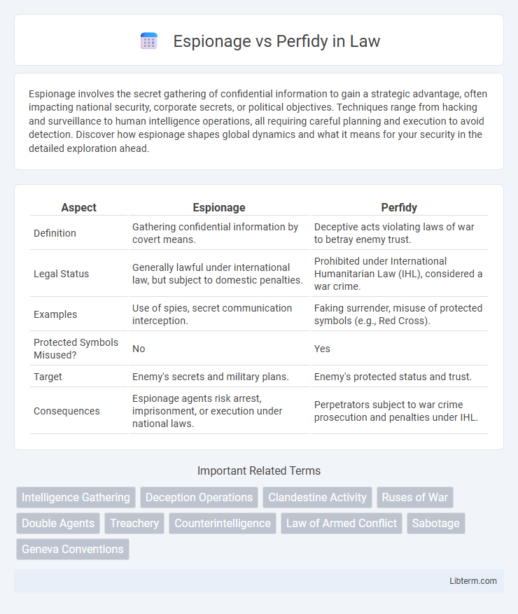 Perfidy vs Espionage in Law - What is The Difference?