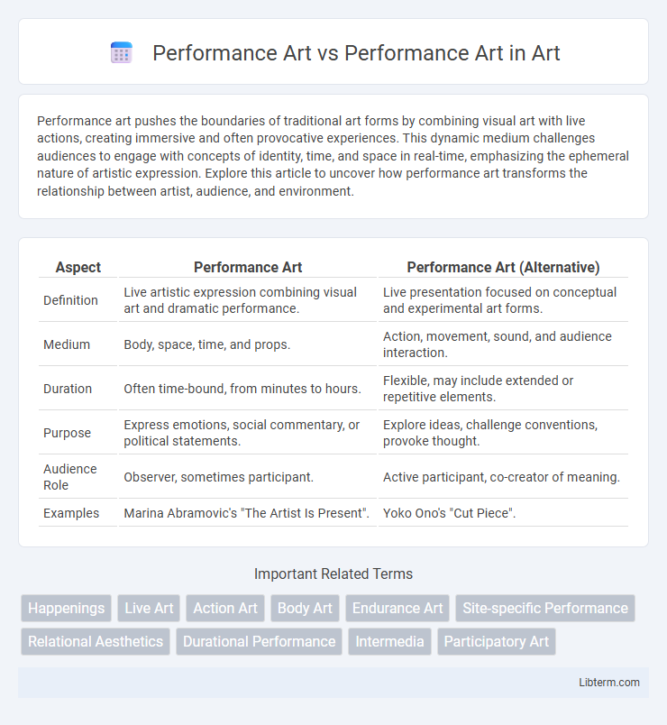 Performance Art vs Performance Art in Art - What is The Difference?