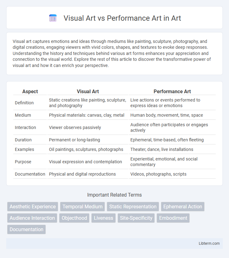 Performance Art vs Visual Art in Art - What is The Difference?
