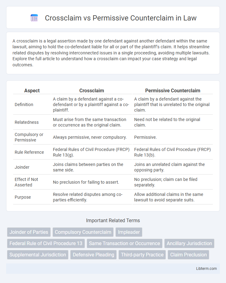 Permissive Counterclaim vs Crossclaim in Law - What is The Difference?