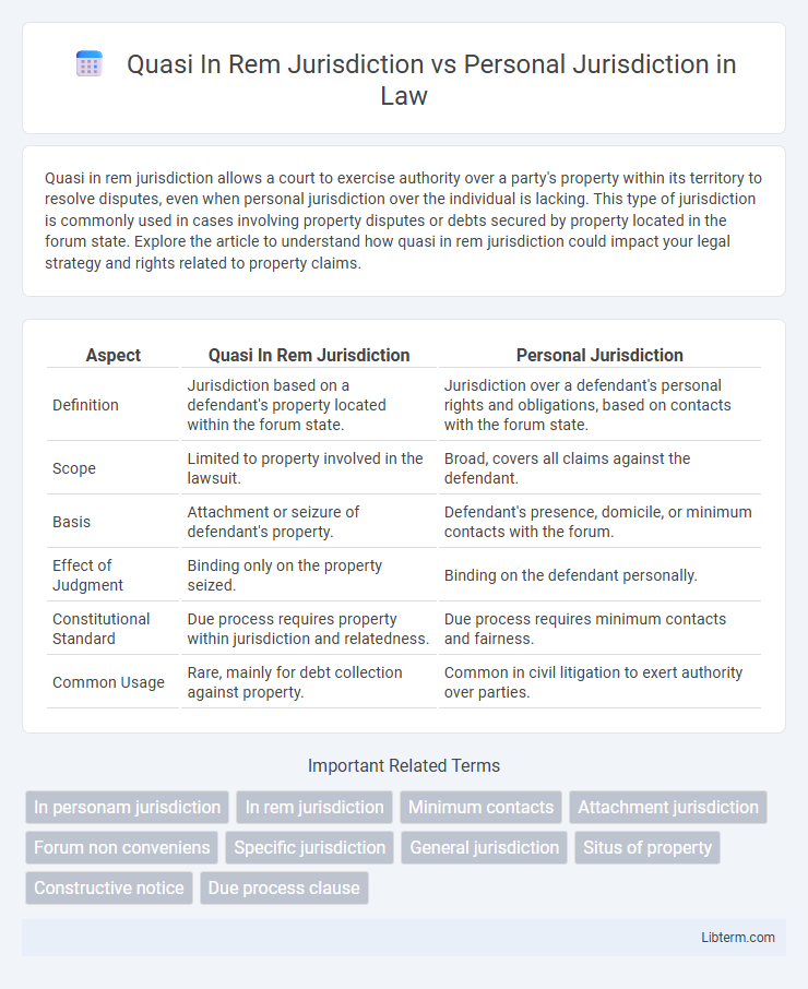 Personal Jurisdiction vs Quasi In Rem Jurisdiction in Law - What is The Difference?
