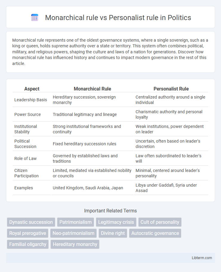 Personalist rule vs Monarchical rule in Politics - What is The Difference?