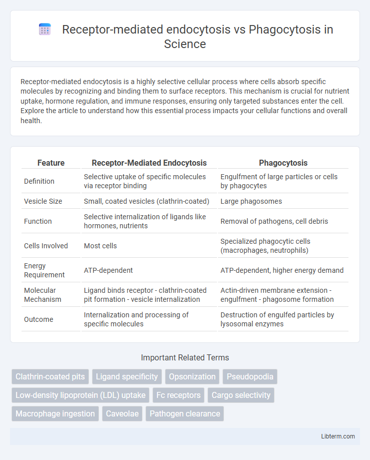Phagocytosis vs Receptor-mediated endocytosis in Science - What is The Difference?