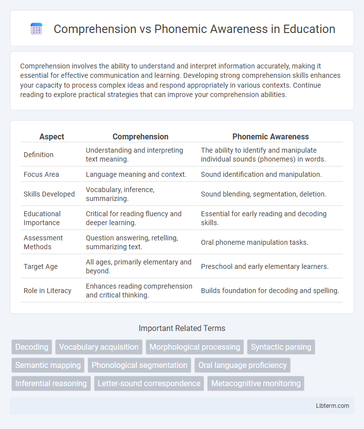 Phonemic Awareness vs Comprehension in Education - What is The Difference?