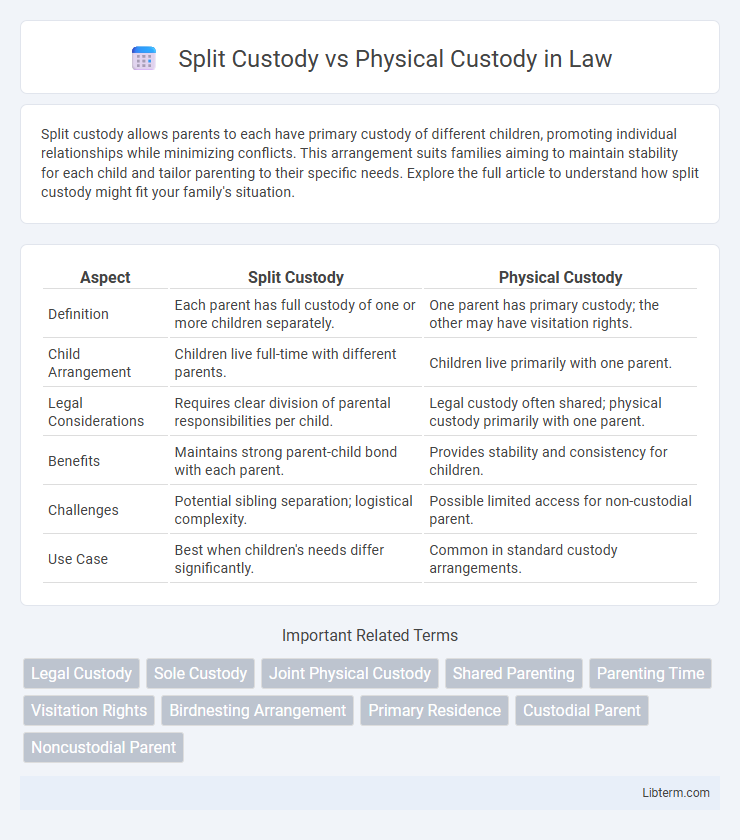 Physical Custody vs Split Custody in Law - What is The Difference?